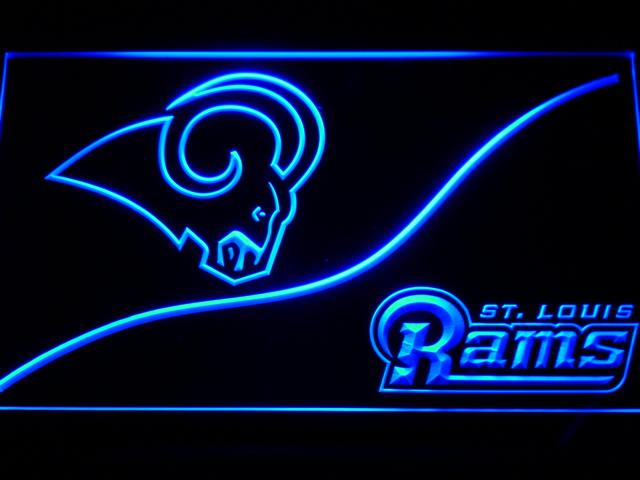Saint Louis Rams (4) LED Neon Sign USB - Blue - TheLedHeroes