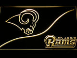 Saint Louis Rams (4) LED Neon Sign USB - Yellow - TheLedHeroes