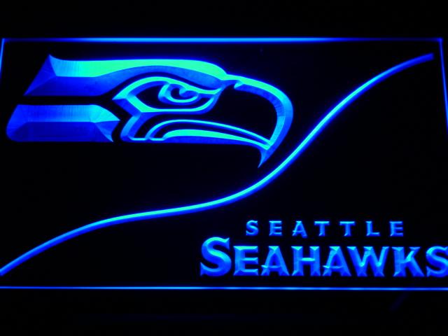 Seattle Seahawks (4) LED Neon Sign USB - Blue - TheLedHeroes