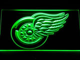 Detroit Red Wings (2) LED Neon Sign USB - Green - TheLedHeroes