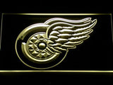 Detroit Red Wings (2) LED Neon Sign Electrical - Yellow - TheLedHeroes