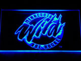 Minnesota Wild (4) LED Neon Sign USB - Blue - TheLedHeroes