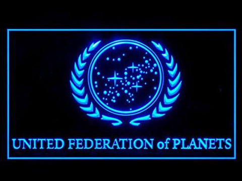 Star Trek United Federation of Planets LED Neon Sign USB - Blue - TheLedHeroes