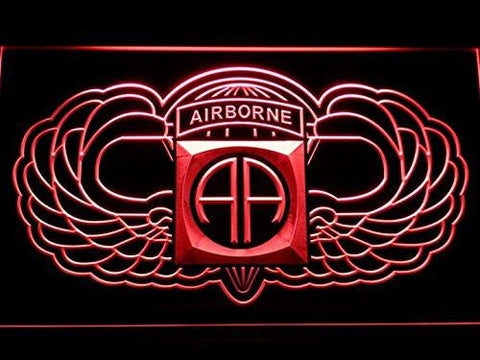 82nd Airborne Wings Army LED Neon Sign Electrical - Red - TheLedHeroes