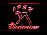FREE Budweiser Girl Open LED Sign - Red - TheLedHeroes
