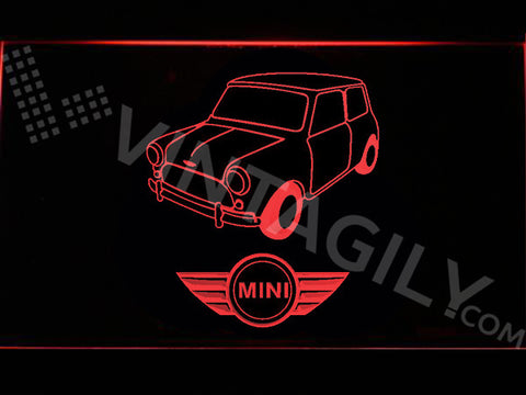 FREE Mini Cooper Classic LED Sign - Red - TheLedHeroes