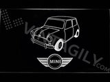 Mini Cooper Classic LED Neon Sign USB - White - TheLedHeroes