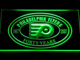 Philadelphia Flyers 40th Anniversary LED Neon Sign Electrical - Green - TheLedHeroes