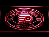 Philadelphia Flyers 40th Anniversary LED Neon Sign Electrical - Red - TheLedHeroes