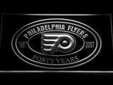 Philadelphia Flyers 40th Anniversary LED Neon Sign USB - White - TheLedHeroes