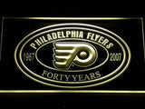 Philadelphia Flyers 40th Anniversary LED Neon Sign Electrical - Yellow - TheLedHeroes