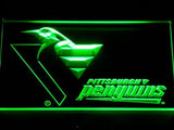 Pittsburgh Penguins (2) LED Neon Sign USB - Green - TheLedHeroes