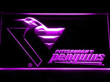 Pittsburgh Penguins (2) LED Neon Sign USB - Purple - TheLedHeroes