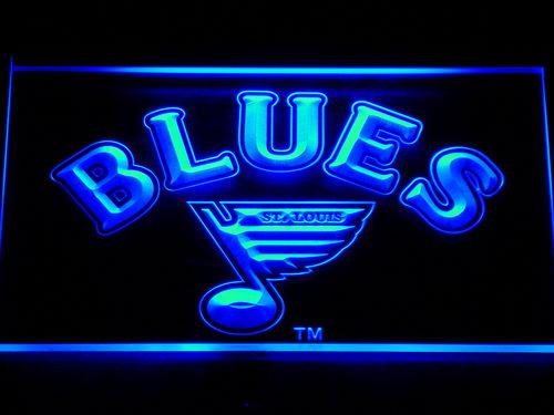 St. Louis Blues (2) LED Neon Sign USB - Blue - TheLedHeroes