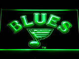 St. Louis Blues (2) LED Neon Sign USB - Green - TheLedHeroes