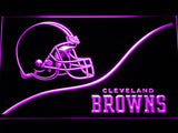 Cleveland Browns Backers Worldwide LED Neon Sign USB - Purple - TheLedHeroes