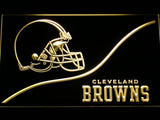 Cleveland Browns Backers Worldwide LED Neon Sign USB - Yellow - TheLedHeroes