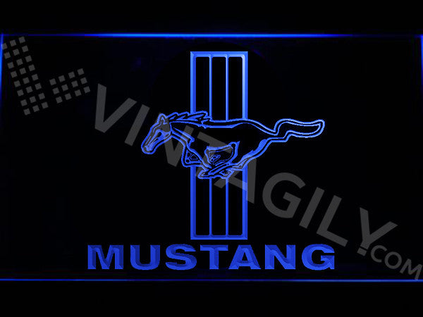 Ford Mustang 2 LED Sign - Blue - TheLedHeroes