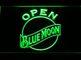 FREE Blue Moon Open LED Sign - Green - TheLedHeroes