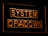 System Of A Down LED Neon Sign USB - Orange - TheLedHeroes