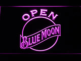 FREE Blue Moon Open LED Sign - Purple - TheLedHeroes