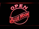 FREE Blue Moon Open LED Sign - Red - TheLedHeroes
