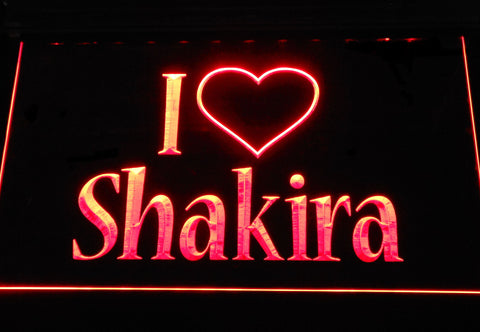 Shakira (2) LED Neon Sign USB - Red - TheLedHeroes