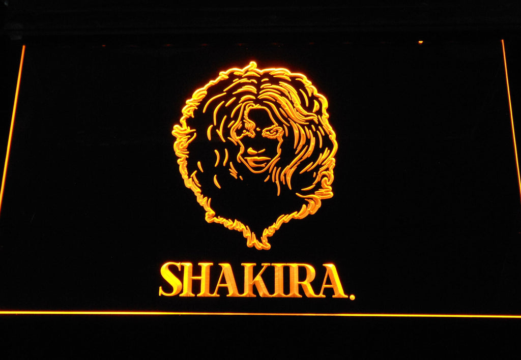 Shakira LED Neon Sign USB - Yellow - TheLedHeroes