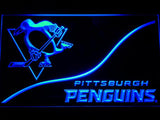 Pittsburgh Penguins (3) LED Neon Sign USB - Blue - TheLedHeroes