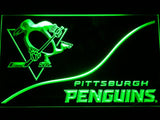 Pittsburgh Penguins (3) LED Neon Sign USB - Green - TheLedHeroes