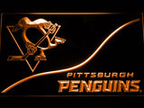 Pittsburgh Penguins (3) LED Neon Sign USB - Orange - TheLedHeroes