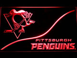 Pittsburgh Penguins (3) LED Neon Sign USB - Red - TheLedHeroes
