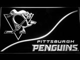 Pittsburgh Penguins (3) LED Neon Sign USB - White - TheLedHeroes