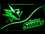 San Jose Sharks (3) LED Neon Sign USB - Green - TheLedHeroes