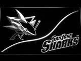 San Jose Sharks (3) LED Neon Sign USB - White - TheLedHeroes