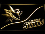 San Jose Sharks (3) LED Neon Sign Electrical - Yellow - TheLedHeroes