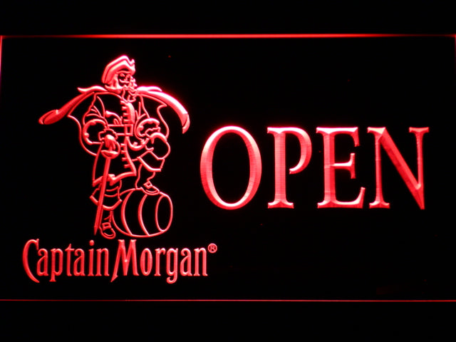 FREE Captain Morgan Open LED Sign - Red - TheLedHeroes