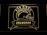 San Diego Chargers (5) LED Neon Sign USB - Yellow - TheLedHeroes