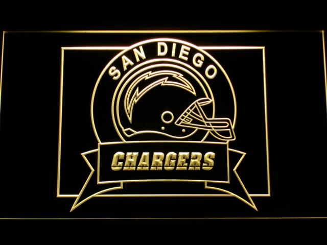 San Diego Chargers (5) LED Neon Sign Electrical - Yellow - TheLedHeroes
