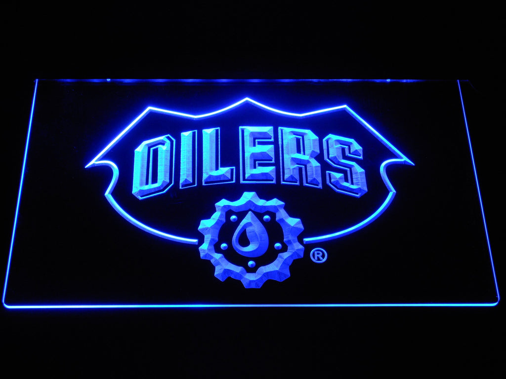 Edmonton Oilers (2) LED Neon Sign Electrical - Blue - TheLedHeroes