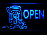 Duff Open (2) LED Neon Sign Electrical - Blue - TheLedHeroes