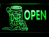 Duff Open (2) LED Neon Sign USB - Green - TheLedHeroes