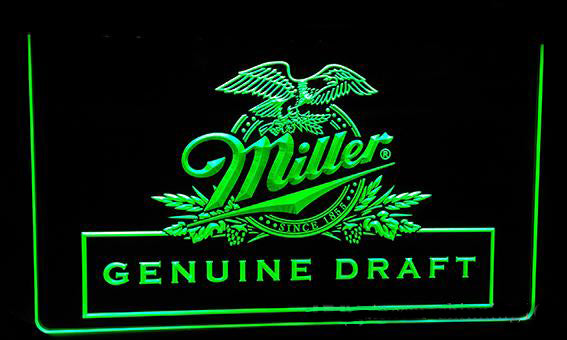 FREE Miller Geniune Draft LED Sign - Green - TheLedHeroes