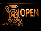 Duff Open (2) LED Neon Sign Electrical - Orange - TheLedHeroes