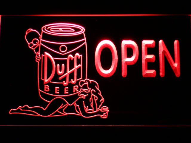 FREE Duff Open (2) LED Sign - Red - TheLedHeroes