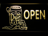 Duff Open (2) LED Neon Sign Electrical - Yellow - TheLedHeroes