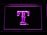 Texas Rangers (3) LED Neon Sign USB - Purple - TheLedHeroes