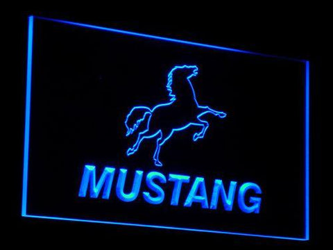 Mustang  LED Neon Sign USB - Blue - TheLedHeroes