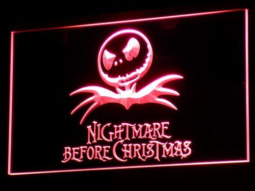 The Nightmare Before Christmas LED Neon Sign Electrical - Red - TheLedHeroes