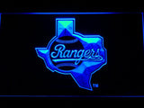 Texas Rangers (6) LED Neon Sign Electrical - Blue - TheLedHeroes